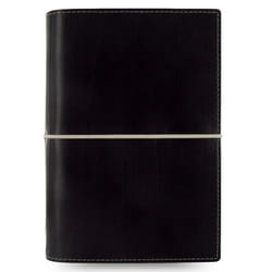 Filofax Domino Personal organiseur personnel Simili-cuir, Suédine Noir