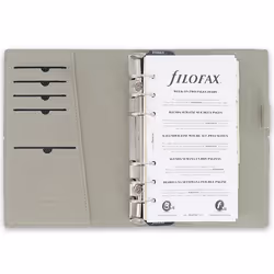 Filofax Domino Personal organiseur personnel Simili-cuir, Suédine Noir