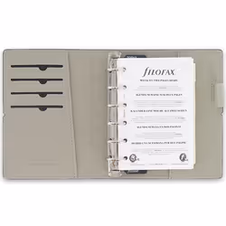 Filofax Domino Pocket organiseur personnel Simili-cuir, Suédine Noir
