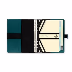 Agenda A5 - Filofax - Original - Cuir - Turquoise - Dimensions A5