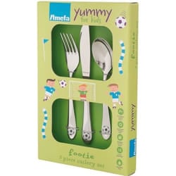 Coffret couverts enfants - AMEFA - Footie - 3 pièces - Acier inoxydable - Ergonomique