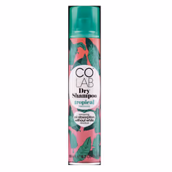 COLAB Tropical, 200 ml, Shampoing sec, Femmes, Nettoyage, Rafraîchissant, Butane, Isobutane, Propane, Alcohol Denat., Alumini ...