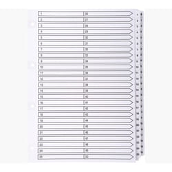 Exacompta MWD1-50Z intercalaire Carton Blanc