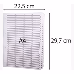 Exacompta MWD1-100Z intercalaire Carton Blanc
