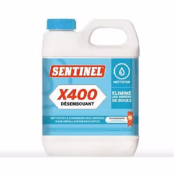 Description générale Le désembouant X400 de la marque Sentinel est un nettoyant non acide, conçu pour toutes les installation ...