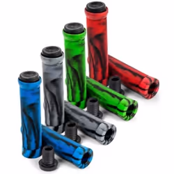 Poignée trottinette Freestyle SLAMM Pro Swirl Bar Grips - Marque SLAMM - Blanc - Mixte