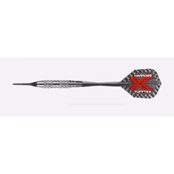Harrows Darts Silver Arrow, Embout doux, Noir, Rouge, Argent, Laiton, Adulte, 51 mm, 8,2 mm