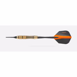 Harrows Darts Matrix, Embout doux, Noir, Or, Orange, Laiton, Adulte, 45 mm, 7,6 mm