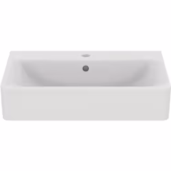 Ideal Standard Connect 1 x lavabo 650 x 460 x 175 mm terre de feu fine avec trop-plein (rond) 1 trou de robinetterie percé au ...
