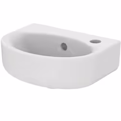 Lave-mains suspendu Arc dimensions : 350 x 260 x 155 mm matériau : céramique sanitaire avec trop-plein avec 1 trou pour le ro ...