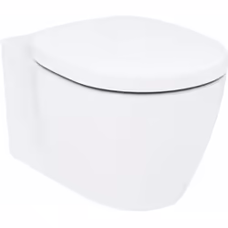 Description générale L'abattant de WC Ideal Standard Connect est conçu en thermodur (Duroplast) de couleur blanche, offrant u ...