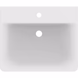 Ideal Standard Connect 1 x lavabo 550 x 460 x 175 mm terre de feu fine avec trop-plein (rond) 1 trou de robinetterie percé au ...