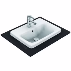 Vasque encastrée avec trop-plein 1 trou pour robinetterie dimensions : 500 x 390 mm matériau : céramique couleur : blanc avec ...