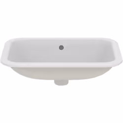 Ideal Standard Connect 1 x lavabo à encastrer Terre de feu fine Sans trou pour robinetterie Avec trop-plein (rond) 580 x 410  ...