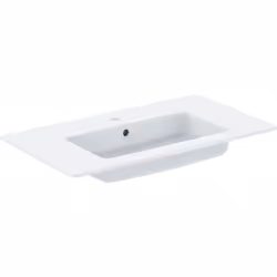 Lavabo en grès fin de première qualité pour montage mural. En grès fin cuite à 1270°, est insensible à la lumière et inaltéra ...