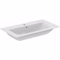 Lavabo à encastrer avec trop-plein dimensions : 840 x 460 x 165 mm matériau : céramique sanitaire avec 1 trou pour mitigeur d ...