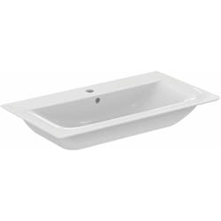 Ideal Standard - Connect Air - Lavabo à encastrer 84x46x17 cm, un trou pour mitigeur, blanc E027901