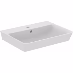 Lavabo céramique Cube avec trop-plein dimensions : 600 x 460 x 160 mm matériau : céramique sanitaire avec 1 trou pour mitigeu ...