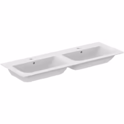 Ideal Standard Connect Air 1 x double lavabo de meuble terre de feu fine avec trop-plein (rond) 1340 x 460 x 165 mm 1 trou de ...