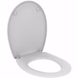 Abattant de toilette avec rabattement amorti Soft-close matériau : duroplast couleur : blanche charnières en plastique
