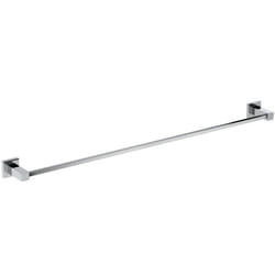 Porte-serviette - Chrome - 80 cm - Métal - Fixation murale - Installation facile