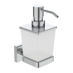 Ideal Standard - iom Cube E2252AA Distributeur en verre dépoli, avec kit de montage, chromé