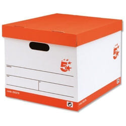 5Star 295276 Boîte de rangement Carré Rouge, Blanc