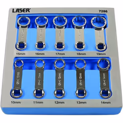 Cle a cliquet - cle a douille - cle dynamometrique Laser - 7286 - Lot de 10 adaptateurs de couple 3/8 D