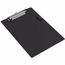 Porte-Blocs A5 - RAPESCO - Noir - Pince forte - Angles de protection - Porte-stylo