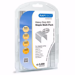 Rapesco 1246, Pack d'agrafes, 3200 agrafes, Acier galvanisé, Aluminium