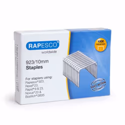 Rapesco 1237, Pack d'agrafes, 1 cm, 1000 agrafes, Acier, Aluminium, 95 g