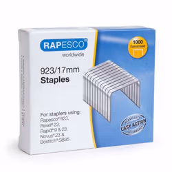 Rapesco 1240, Pack d'agrafes, 1,7 cm, 1000 agrafes, Acier, Aluminium, 153 g