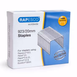 Rapesco 1241, Pack d'agrafes, 2 cm, 1000 agrafes, Acier, Aluminium, 170 g