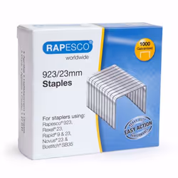 Rapesco 1242, Pack d'agrafes, 2,3 cm, 1000 agrafes, Acier, Aluminium, 202 g