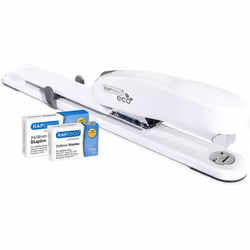Rapesco 1481 790 ECO Agrafeuse Long Bras à grande capacité-Rechargement frontal Boîte de 1000 Agrafes 26-6-24-8 mm Blanc 148