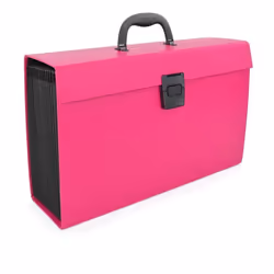 Trieur - Valisette - Classement - 19 compartiments - Rose - Format A4+ - Rapesco