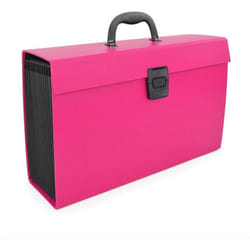 Trieur - Valisette - Classement - 19 compartiments - Rose - Format A4+ - Rapesco