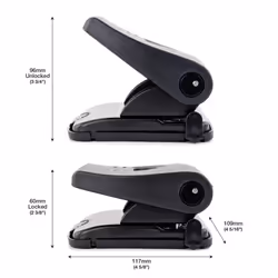 Rapesco 827-P 2 perforateur papier 30 feuilles Noir