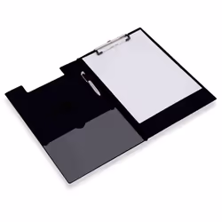 Rapesco Foldover Clipboard, PVC, Noir, A4