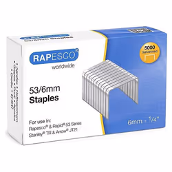 Agrafes - RAPESCO - 53/6mm - Boite de 5000 - Galvanisées - Compatibles avec outils série 23