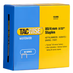 Boîte de 10000 agrafes galvanisées de type 80 L. 4 mm. Agrafes à fil plat parfaitement adaptées aux applications de tapisseri ...