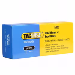 Boîte de 5000 clous de finition de type 18G L. 25 mm. Clous 18G professionnels pour les cloueurs pneumatiques et les tâches d ...