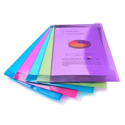 Pochettes Porte-Document Transparent à Pression Couleurs Vives A5 - RAPESCO - Lot de 5