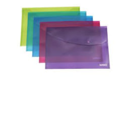 Rapesco Foolscap Bright Popper Wallet protège documents Polypropylène (PP) Bleu