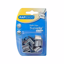 Rapesco Supaclip 60, Acier inoxydable, Argent, 10 feuilles, 60 feuilles, 25 pièce(s), 125 mm