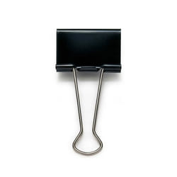 Pqt de 10 Pinces à Double Clip 19mm Noir