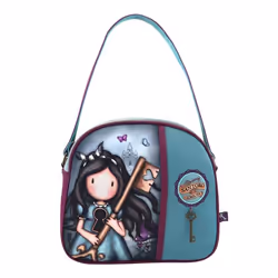 Gorjuss Sac à main Curiosity Violet Gris Vert (30 x 28,5 x 11,5 cm)