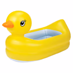 Munchkin Baignoire de sécurité gonflable White Hot en forme de canard, 0,5 an(s), Caoutchouc, Jaune