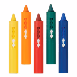 Munchkin 5 crayons pour le bain, 5 pièce(s), Bleu, Vert, Orange, Rouge, Jaune, Bleu, Vert, Orange, Rouge, Jaune, 3 an(s)