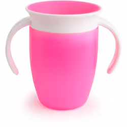 Munchkin Miracle 360°, Verre sans embout, 6 mois, Rose, Plastique, Garçon/Fille, 207 ml